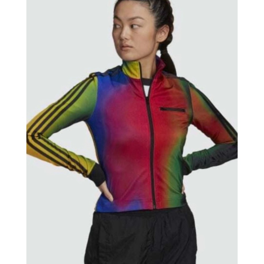 Adidas Track Jacket Paolina Russo Large Firebird Multicolor Y2K Rare Womens